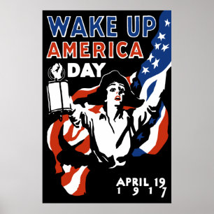 Weck Up America Day - WWI Poster