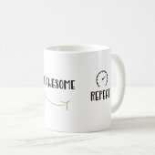 Weck up be Phantastisch wiederholen glücklichen Mo Kaffeetasse (VorderseiteRechts)
