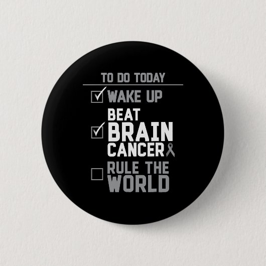 Weck-Up-Beat-Brain Cancer Rule the World Button (Vorderseite)
