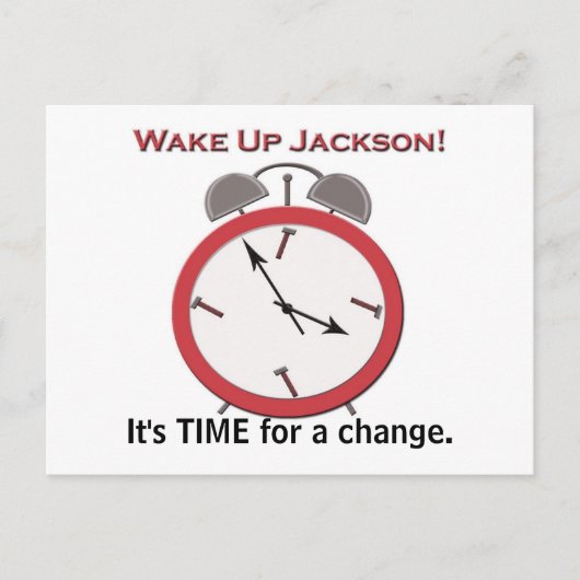 WECK UP JACKSON POSTKARTE (Vorderseite)