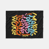 Weck-up-Ruf Klimaschutz Fleecedecke (Vorderseite (Horizontal))