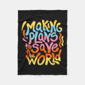 Weck-up-Ruf Klimaschutz Fleecedecke (Vorderseite)