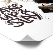 Weck-Up & Slay-Boss-Girl Motivierend Poster (Ecke)