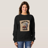 Weck up Spook Skeleton Kaffee Halloween Funny Sweatshirt (Vorne ganz)