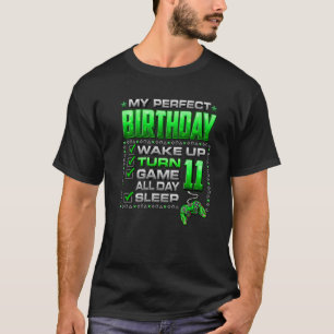 Weck Up Turn 11 Game All Day Gamer 11. Geburtstag T-Shirt
