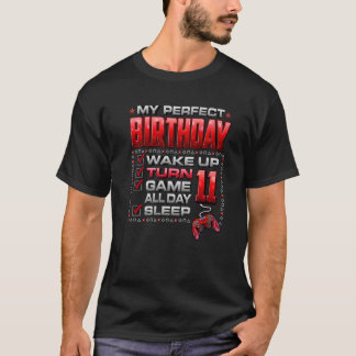 Weck Up Turn 11 Game All Day Gamer 11. Geburtstag  T-Shirt