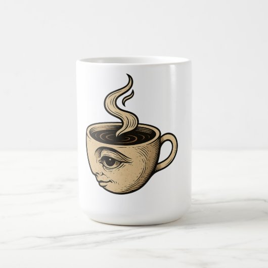 Weck-Up & Watch - Surreal Coffee Cup Design Kaffeetasse (Mittel)