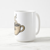 Weck-Up & Watch - Surreal Coffee Cup Design Kaffeetasse (VorderseiteRechts)