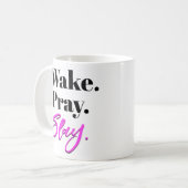 Wecken Sie, beten Sie, töten Sie Kaffeetasse (Vorderseite Links)