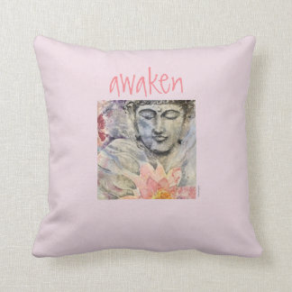 Wecken Sie Glücks-Buddha-Aquarell-Kunst-Kissen Kissen