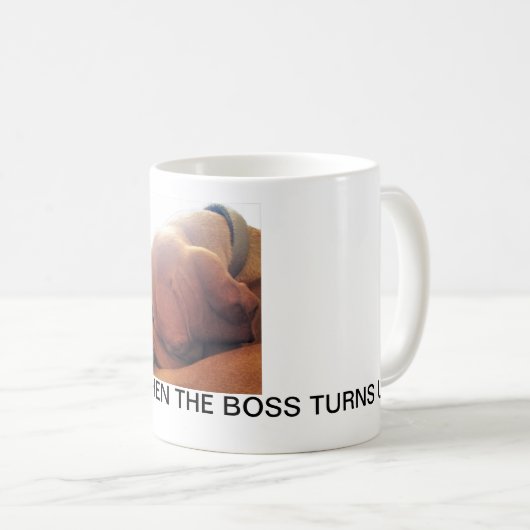 Wecken Sie mich herauf, wenn der Chef sich oben Kaffeetasse (VorderseiteRechts)