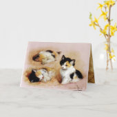 Weckend KITTENS Karte (Gelbe Blume)