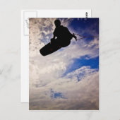 "Weckend Leben" Wakeboarder Invertierte Silhouette Postkarte (Vorne/Hinten)