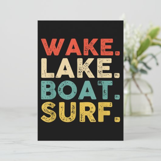 Weckend Surfen Weck Surf Weckend Surflop Weck Surf Einladung (Stehend Vorderseite)