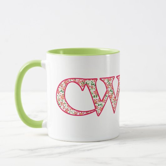 Wecker-Kaffee-Tasse, Waliser Cwtch mit Tasse (Links)