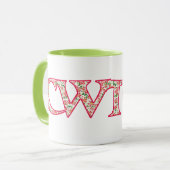 Wecker-Kaffee-Tasse, Waliser Cwtch mit Tasse (Vorderseite Links)