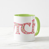 Wecker-Kaffee-Tasse, Waliser Cwtch mit Tasse (VorderseiteRechts)