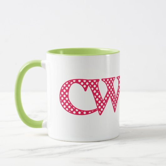 Wecker-Kaffee-Tasse, Waliser Cwtch mit Tasse (Links)