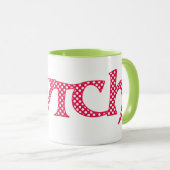 Wecker-Kaffee-Tasse, Waliser Cwtch mit Tasse (VorderseiteRechts)