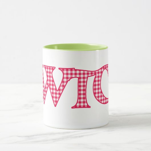 Wecker-Kaffee-Tasse, Waliser Cwtch, roter Tasse (Zentrum)