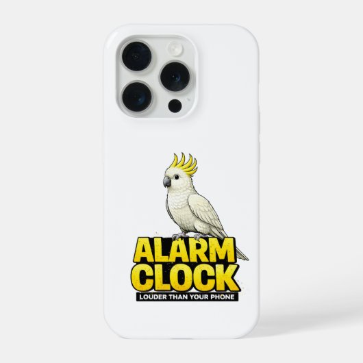 Wecker Kakadu iPhone Hülle (Rückseite)