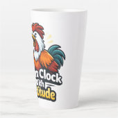 Wecker mit Einstellung, Roaster-Zitat. Milchtasse (Vorderseite)