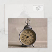 Wecker mit römischen Ziffern Postkarte (Vorne/Hinten)