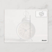 Wecker mit römischen Ziffern Postkarte (Rückseite)