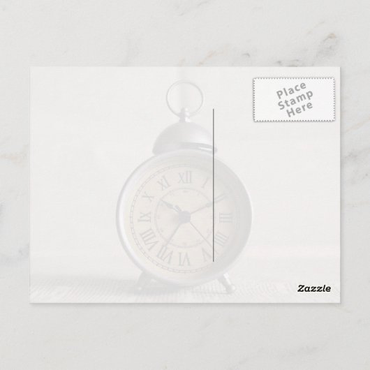Wecker mit römischen Ziffern Postkarte (Rückseite)