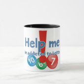 Wecker-Tasse des Lotto-Süchtigen Tasse (Zentrum)