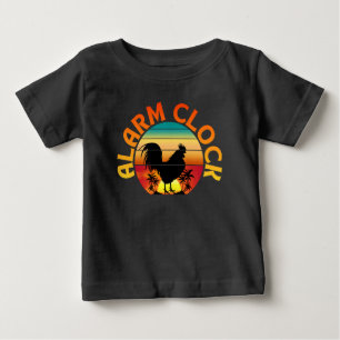 WECKER VINTAGE MORGEN HAHN HUHN BABY T-SHIRT