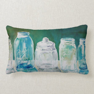 Weckglas-Aquarelllumbar-Kissen Lendenkissen