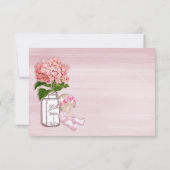 Weckglas, Baby, rosa Hydrangea danken Ihnen Dankeskarte (Rückseite)