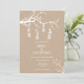 Weckglas-Einladung Kraftpapier Einladung (Stehend Vorderseite)