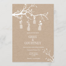 Weckglas-Einladung Kraftpapier