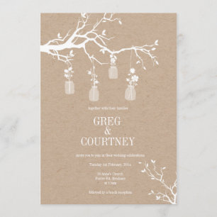 Weckglas-Einladung Kraftpapier Einladung