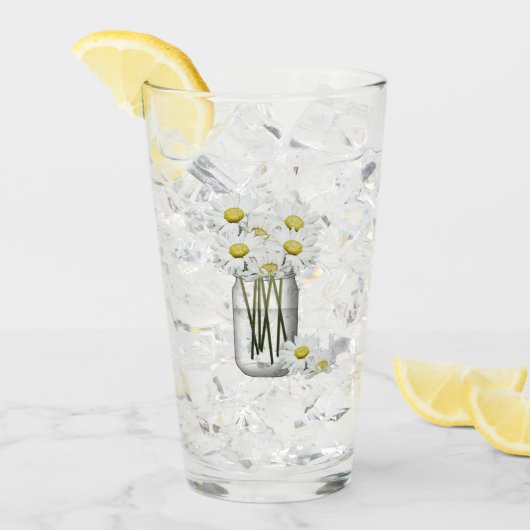 Weckglas Gänseblümchen-Trinkglas Glas (Vorderseite Ice)