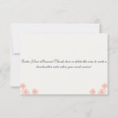 Weckglas-Hochzeit danken Ihnen, Koralle und Grau Dankeskarte (Rückseite)