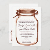 Weckglas-Land-rustikale Hochzeits-Einladungen Einladung (Vorne/Hinten)