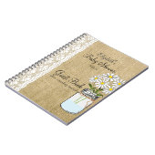 Weckglas-Leinwand-weißes Notizblock (Linke Seite)