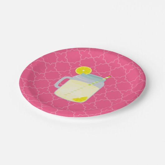 Weckglas Limonade Quatrefoil Pappteller (Schrägansicht)