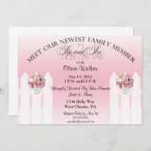 Weckglas-Schlückchen und sehen Baby-Einladung Einladung (Vorne/Hinten)