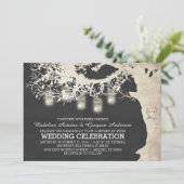 Weckglas-Schnur beleuchtet Einladung (Stehend Vorderseite)