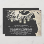 Weckglas-Schnur beleuchtet Einladung (Vorne/Hinten)