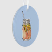 Weckglas-Sommersun-Eis-Tee im Aquarell Ornament (Vorderseite)