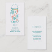 Weckglas-Strand-Seeküstenunterwasserweiß Visitenkarte (Vorne/Hinten)