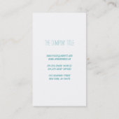 Weckglas-Strand-Seeküstenunterwasserweiß Visitenkarte (Rückseite)