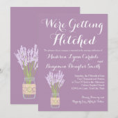 Weckglas-und Lavendel-Hochzeits-Einladungen Einladung (Vorne/Hinten)