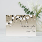 Weckglas und Leuchtkäfer danken Ihnen, - Gold zu Dankeskarte (Stehend Vorderseite)