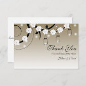 Weckglas und Leuchtkäfer danken Ihnen, - Gold zu Dankeskarte (Vorne/Hinten)